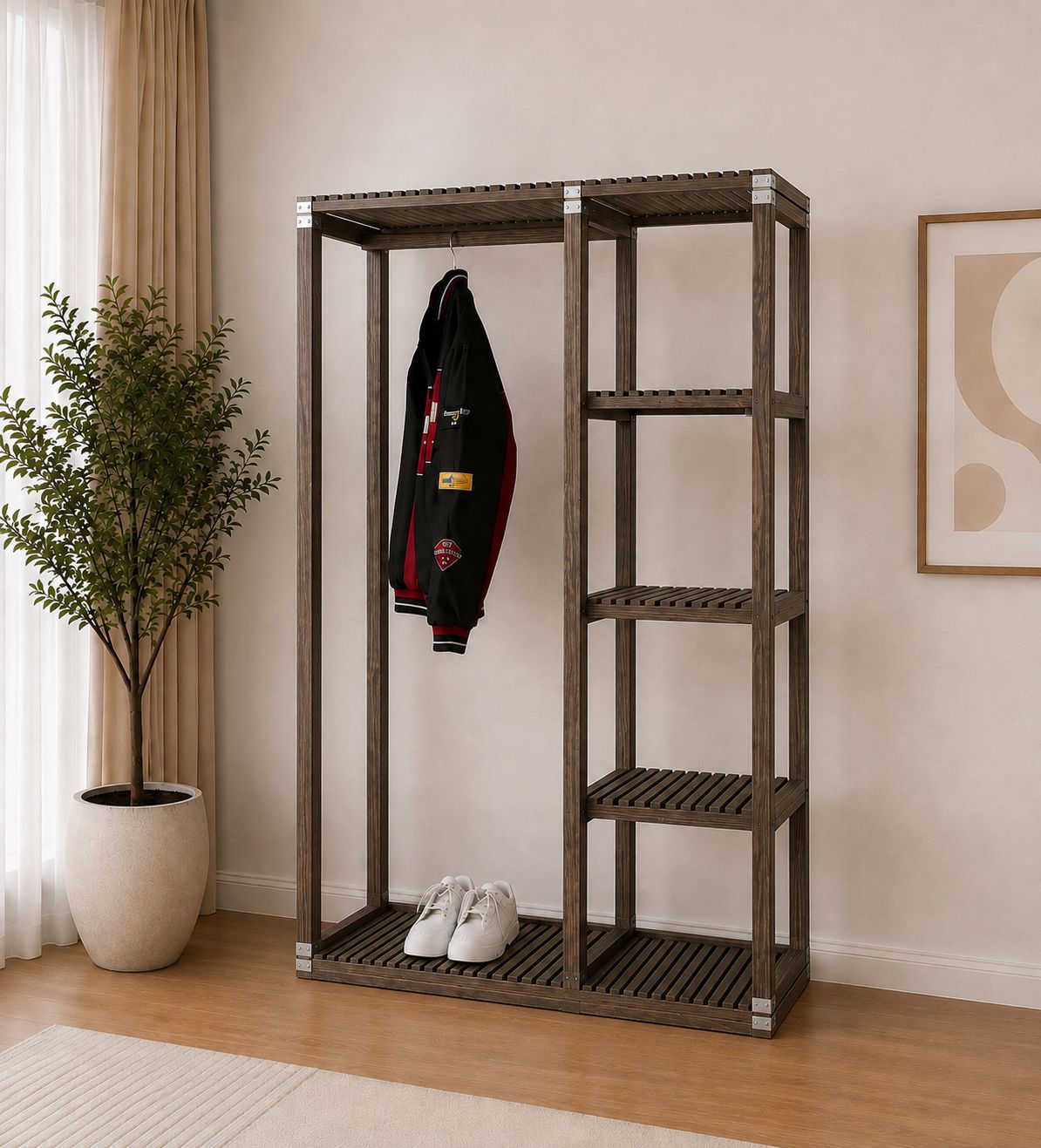Elegant and Modern Wooden Wardrobe - خشب طبيعي - أنتيكا للأثاث – 3
