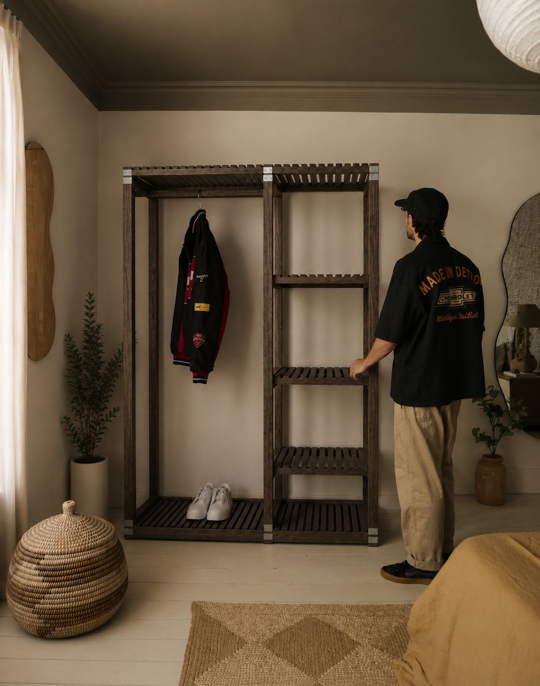 Elegant and Modern Wooden Wardrobe - خشب طبيعي - أنتيكا للأثاث